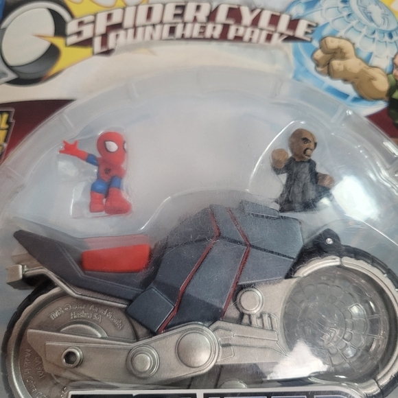 Hasbro Marvel Ultimate Spider-Man Fighter Pods Spider Cycle Launcher Pack Open - Picture 5 of 12
